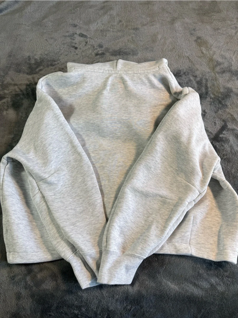 Nike Sportswear Tech Fleece Cropped Hoodie Light Heather Gray Size Large